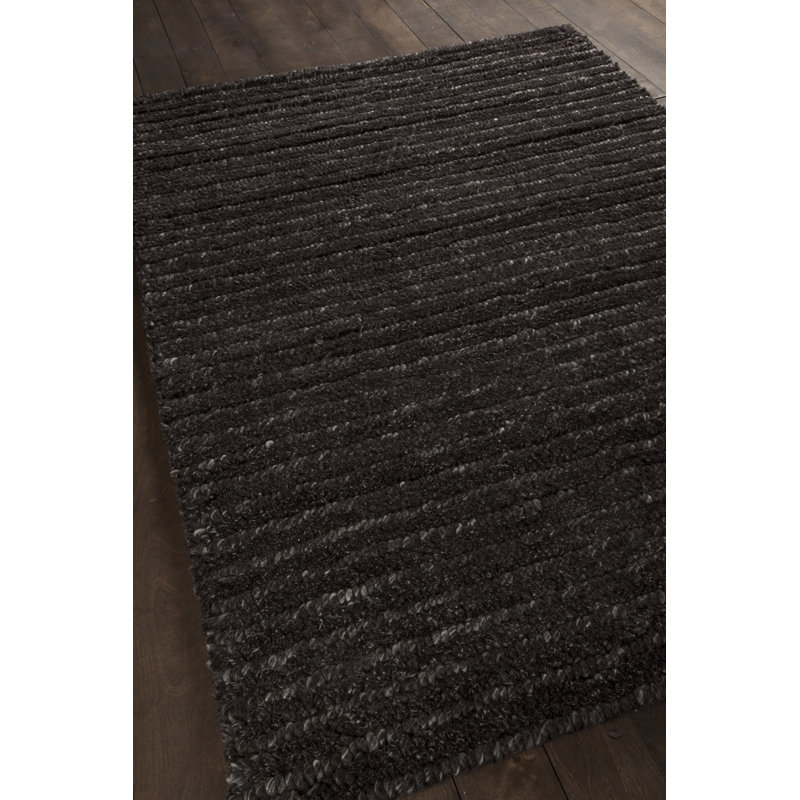 Anni Black/Gray Area Rug, Rectangle 5' x 7'6"