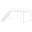 Lit superposé double au-dessus de double avec glissières et barrières de sécurité, blanc-710658979