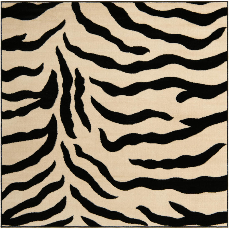 Testerman Animal Print Indoor Rug, Square 6'1"