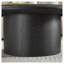 Ensemble de 2 tables basses rondes modernes avec placage de bois, tables d'appoint gigognes pour salon, noir