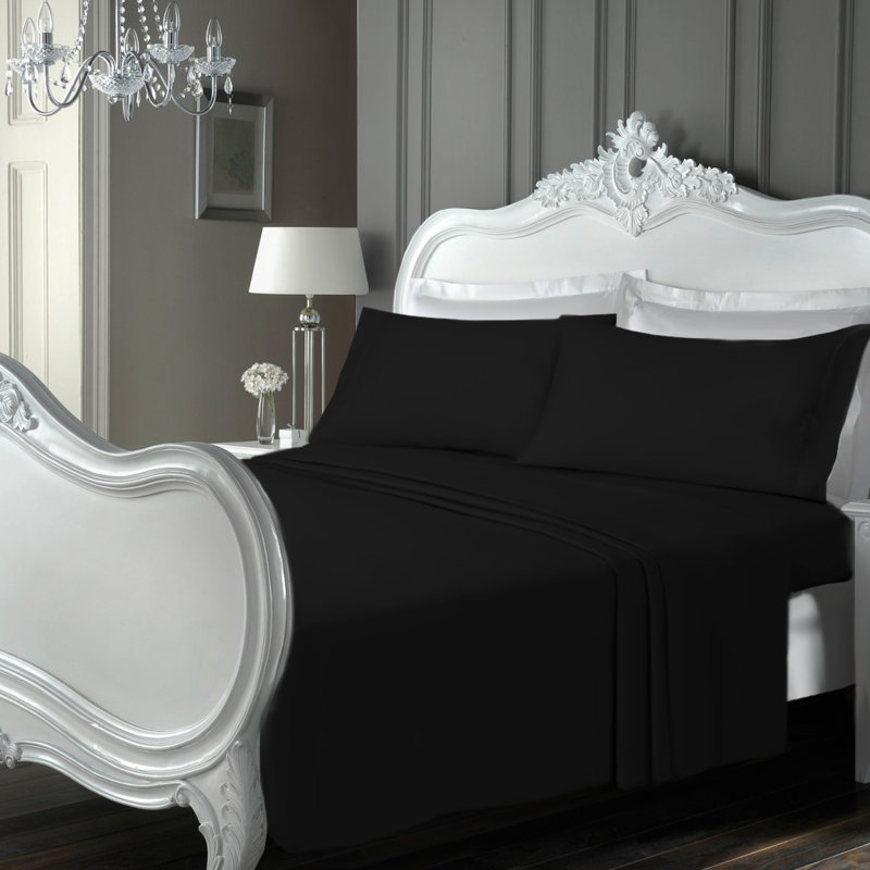 Ensemble de draps en microfibre de luxe égyptienne, Ensemble de draps pour lit double + drap-housse + 