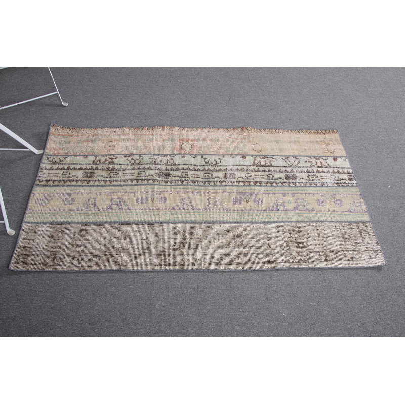 Vintage Distressed Oushak Turkish Rug in Green - Antique Patchwork Design for Home Decor