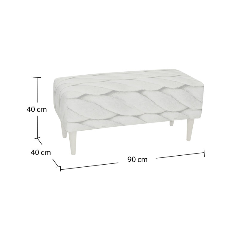 Marine Polyester Blend Upholstered Bench, Polyester Blend