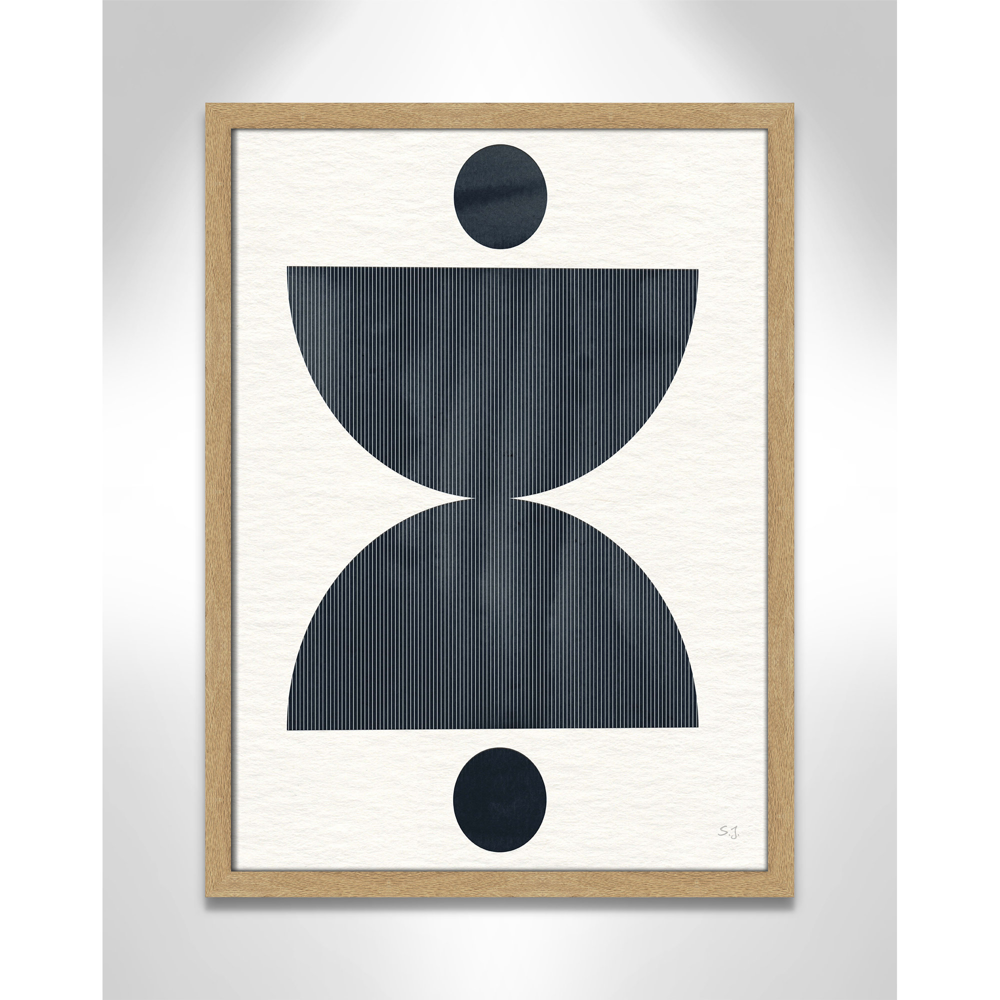 Eclipse II by Susan Jill, Natural Framed, 23" H x 17" W x 0.75" D