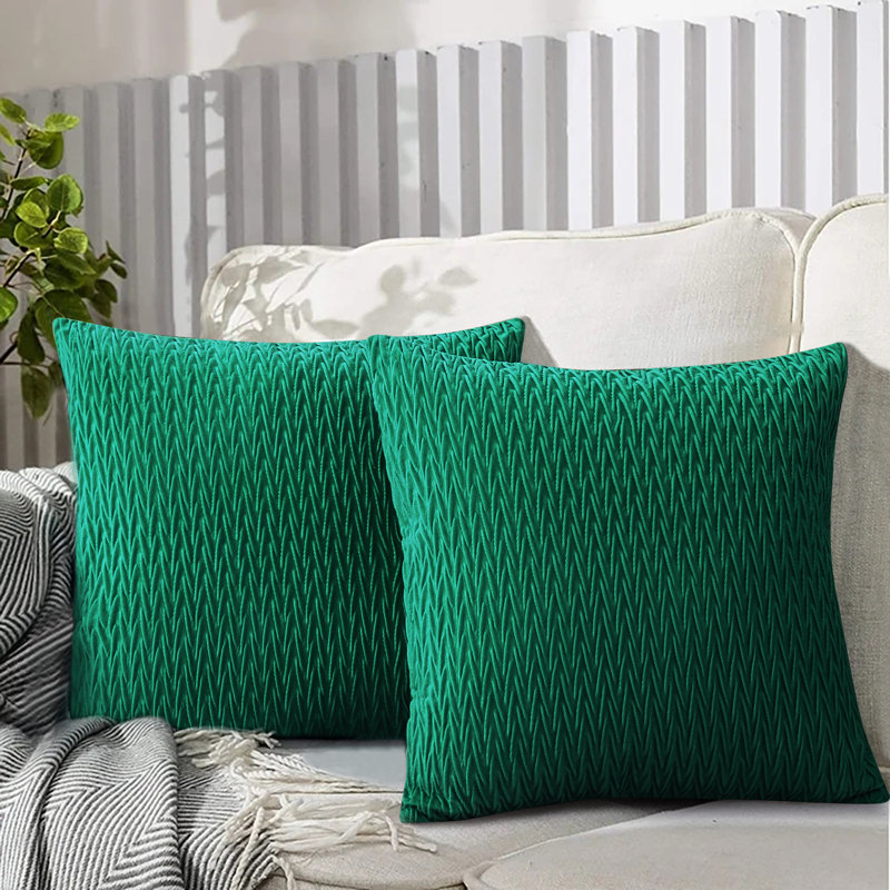 Housse de coussin Suniya, Vert foncé