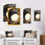 Cercle noir et or I - art mural moderne sur toile-824638220-824638223
