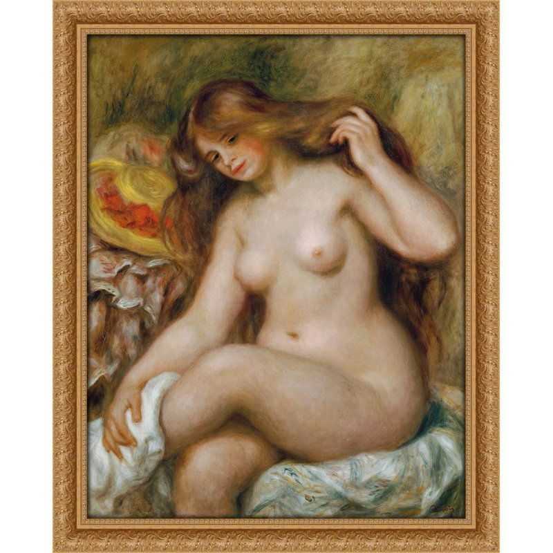Badende mit blondem, offenem Haar (1903), H 32 po x l 26 po