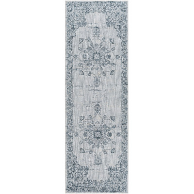 Tapis oriental gris clair / bleu Hadfield