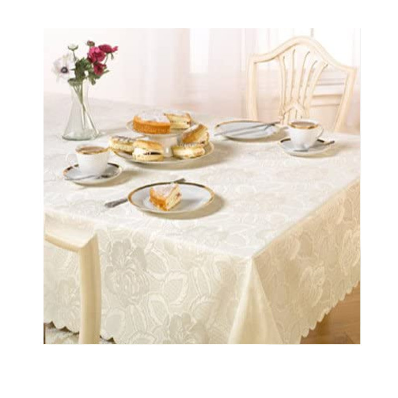 Solid Colour Tablecloth, 60cm W x 84cm L, Cream, Plaid