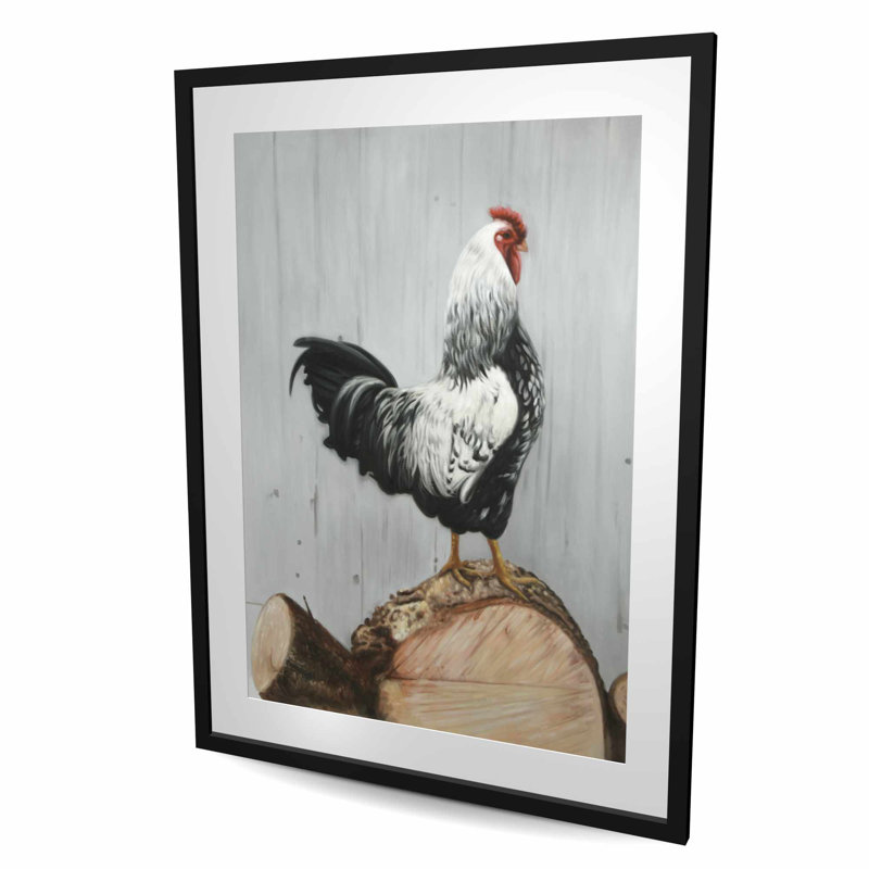 Wyandotte Rooster - Kitchen Farmhouse, Noir