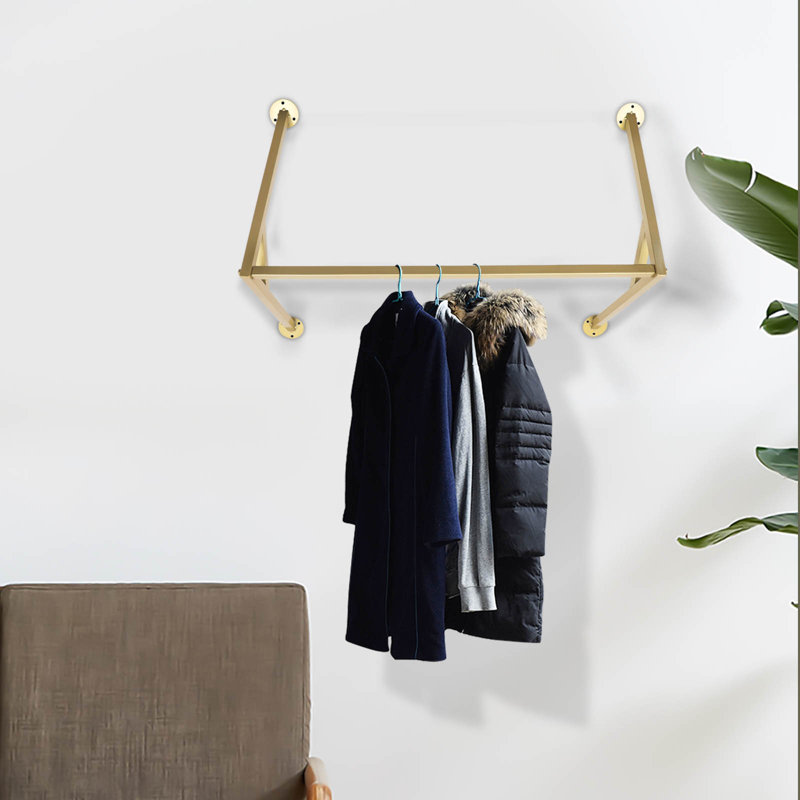 31.5'' Metal Wall Mounted Clothes Rack