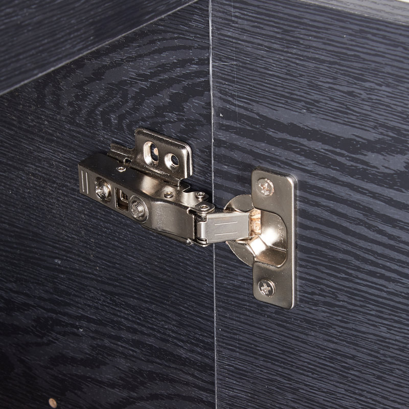 Ensemble de meuble-lavabo simple moderne à 2 tiroirs 24 po Pacifica, Noir