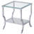 Modern Glass Top Coffee and End Table Set with Chrome Frame