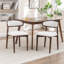 Chaise d'appoint rembourrée en bois massif-703115069