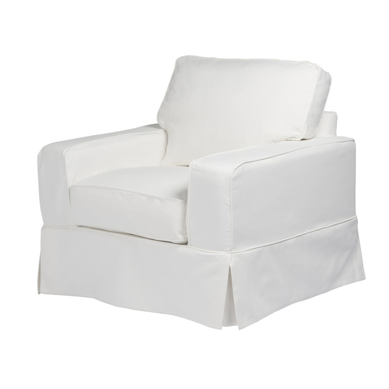 Fauteuil Elsberry de 96,52 cm de large en polyester, Blanc