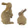 2 Piece Bashful and Hopper Bunny Statue Set