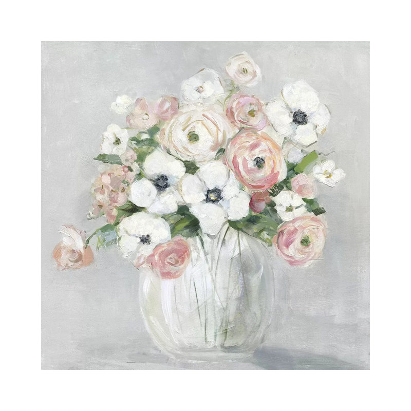 «Garden To Table I» par Sally Swatland - impression d'art graphique, Pas de tapis, 18" H x 18" W x1.5" D, Toile tendue