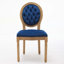 Chaise de salle à manger en velours avec cadre en bois massif et garniture cloutée, ensemble de 2-937220741