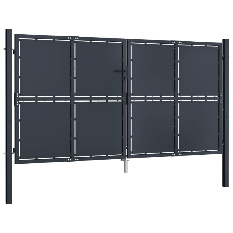 Mosig Anthracite Metal Gate, 250cm H x 300cm W