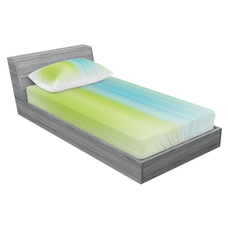 Microfiber Striped Sheet Set, Twin Sheet Set + Fitted Sheet + 1 Pillowcase