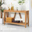 Table rustique, console avec rangement, brun pour le salon, couloir, poids du produit 41,19 lb x H 32 po