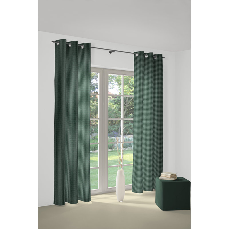 Room Darkening Single Curtain Panel, 175cm H x 132cm W, Dark Green