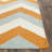 Lily Hand Woven Flat Weave Wool/Cotton Chevron Rug in Gray/Orange-16769874
