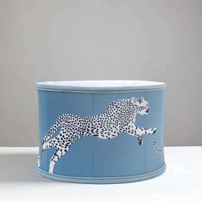 Leaping Cheetah Drum Lamp Shade