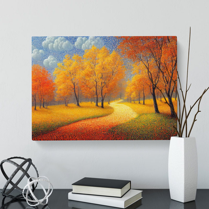 The Cheery Autumn Forest - Wrapped Canvas, 40cm H x 60cm W x 3cm D