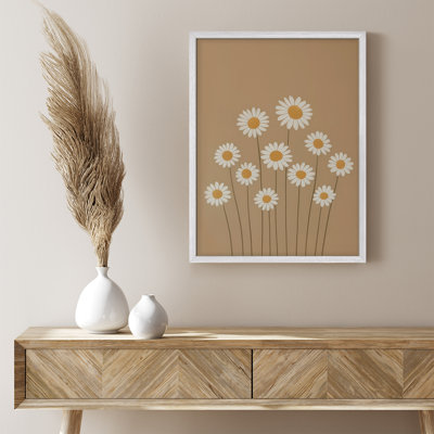 Reproduction florale encadrée pour décoration florale - 12 po x 16 po