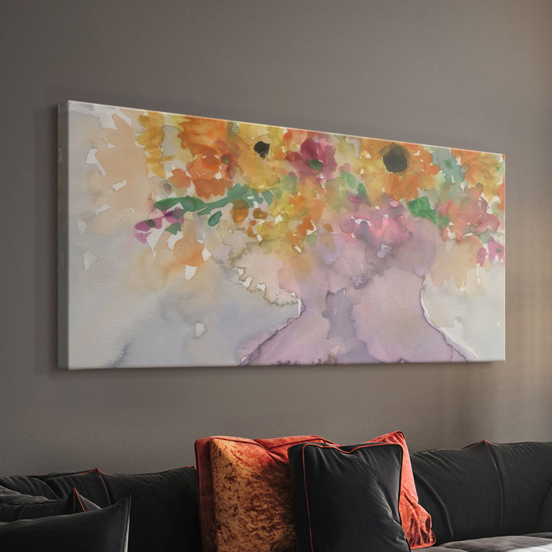 Garden Flair II - Toile tendue avec châssis - Prêt à accrocher, H 20 po x l 40 po