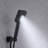 Modern 10" Rectangle Wall Mounted Pressure Balance Rainfall Shower System With Swivel Tub Spout And Handheld Shower-129108092