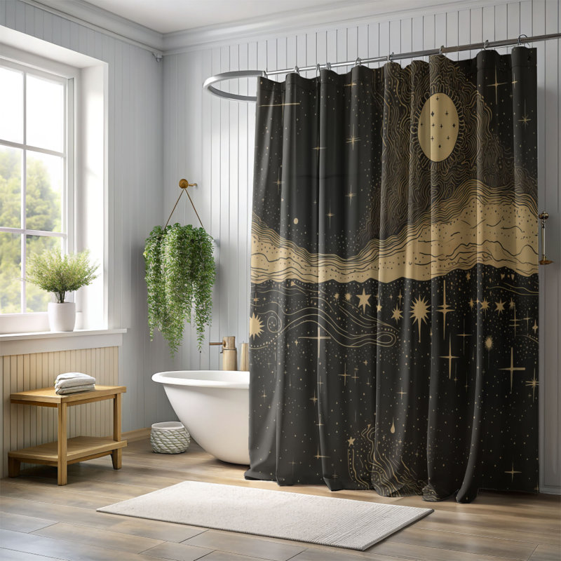 Rideau de douche Maurise, H 74 po x l 71 po
