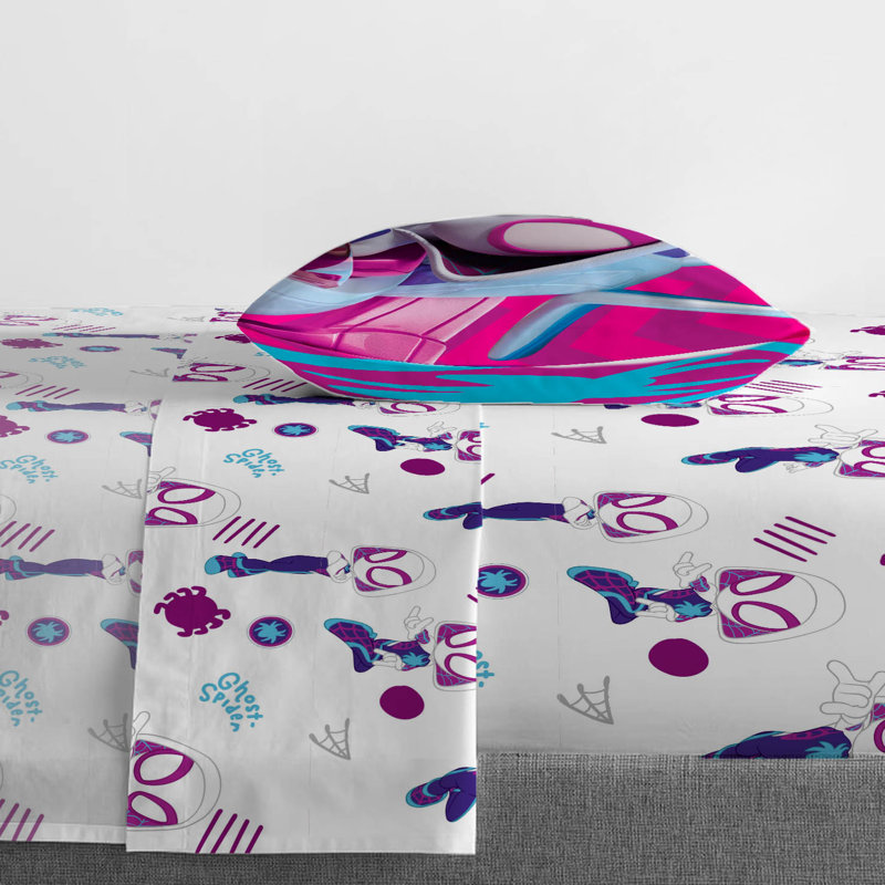 Ghost Spidey Twin Size Colorful Kids Sheet Set