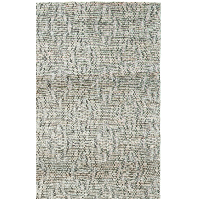 Tapis géométrique en jute et en coton tissé à la main avec latex Karaline, Tapis de couloir 2 pi 3 po x 8 pi