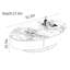 Oval coffee table with superior sense rock plate