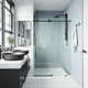 Elan E-Class 56-60" W x 76" H Sliding Frameless Shower Door with 3/8" Clear Glass