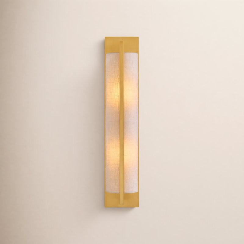Priam Flush Mounted Sconce in Warm Brass, Warm Brass