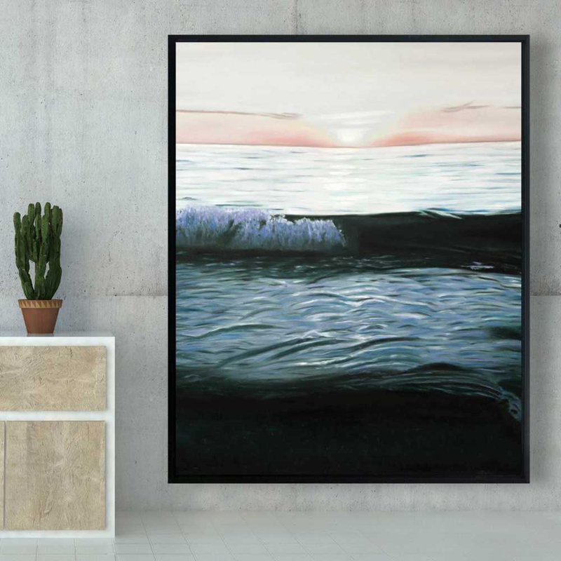 «Desatured Sunset - Turquoise Marine», art sur toile encadré