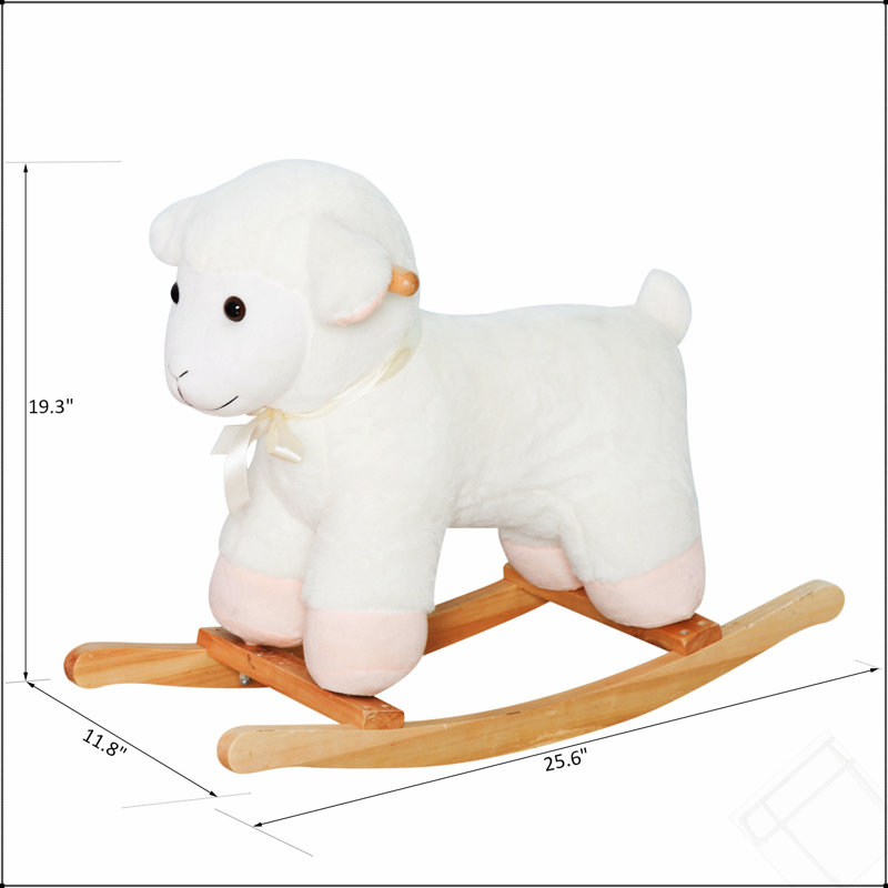 Agneau à bascule mouton, chevreuil en peluche pour enfants