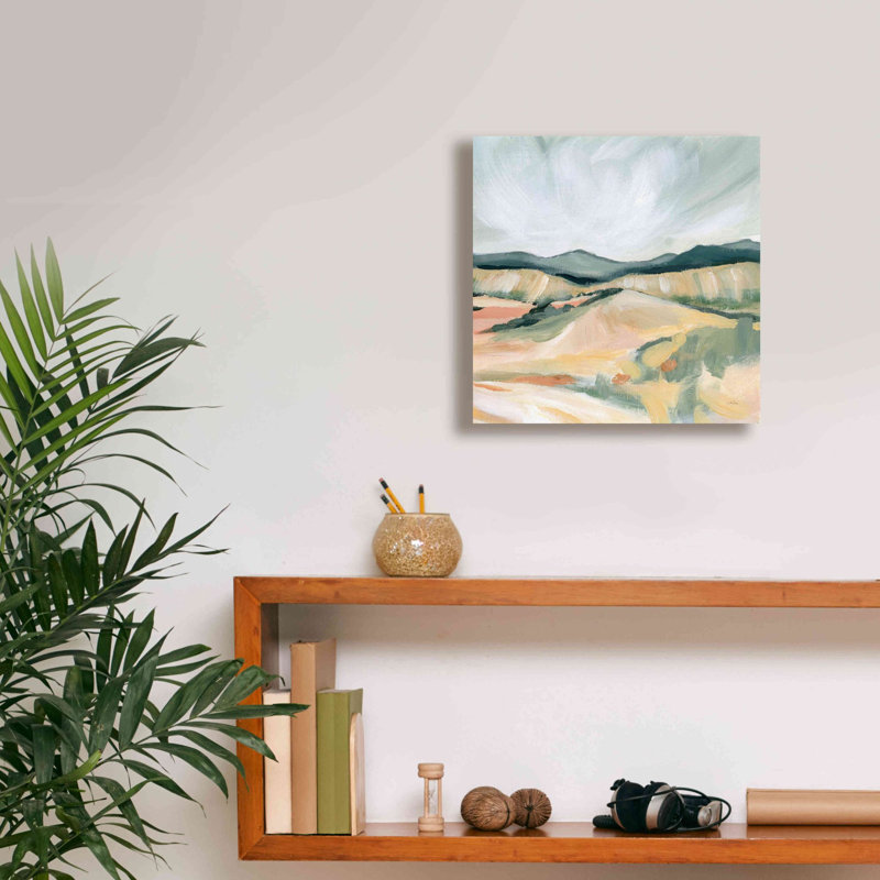 «Vermillion Landscape II» par Katrina Pete, estampe numérique sur toile, H 12 po x l 12 po x P 0,75 po