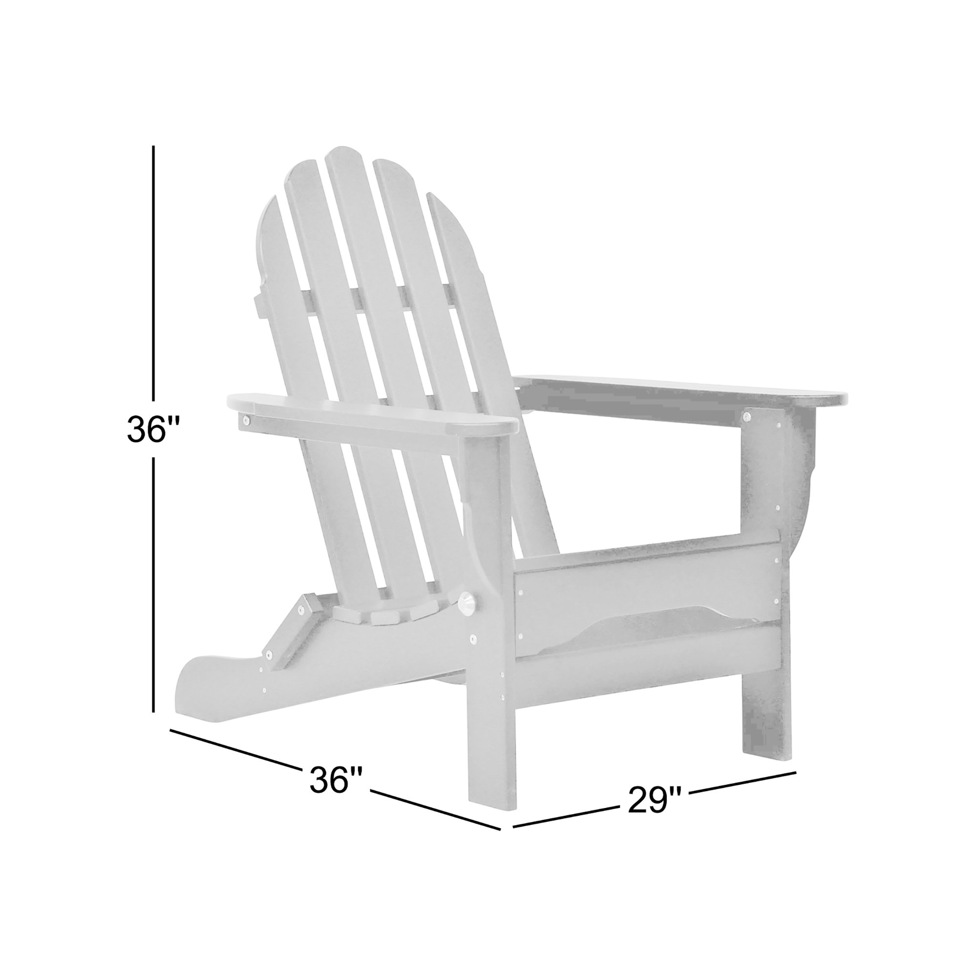 Leighton Plastic Folding Adirondack Chair, Lemon Yellow