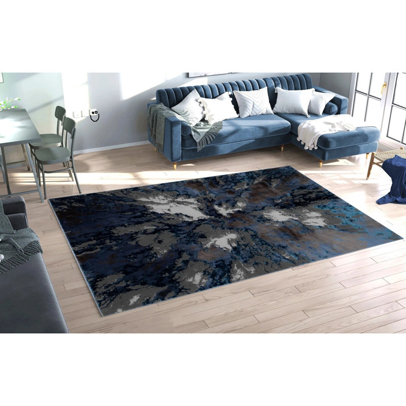 Area Rug, Blue, Rectangle 80 x 150 cm
