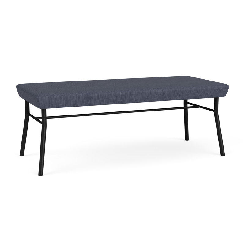 Banc en métal 2 places Chat, Noir, Plot Line bleu marine