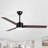 52" 3-Blade Matte Black LED Standard Ceiling Fan with Remote Control and Light Kit Included