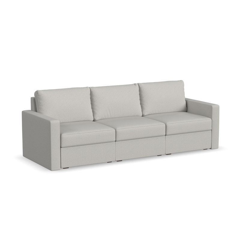 Flex Upholstered Modular Wide Arm Sofa, Gray, 37" H x 103" W x 38" D