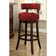 Kaelia Swivel Upholstered Counter Stool with Solid Wood Frame