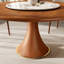 Table de salle à manger ronde en bois massif Mid-Century-1584304130