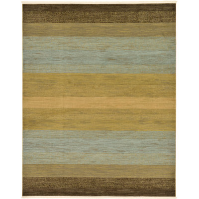 Tapis rayé beige Simsbury