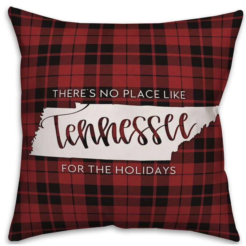  Housse de coussin «It's No Place Like Tennessee for the Holidays», 16 po x 1 po